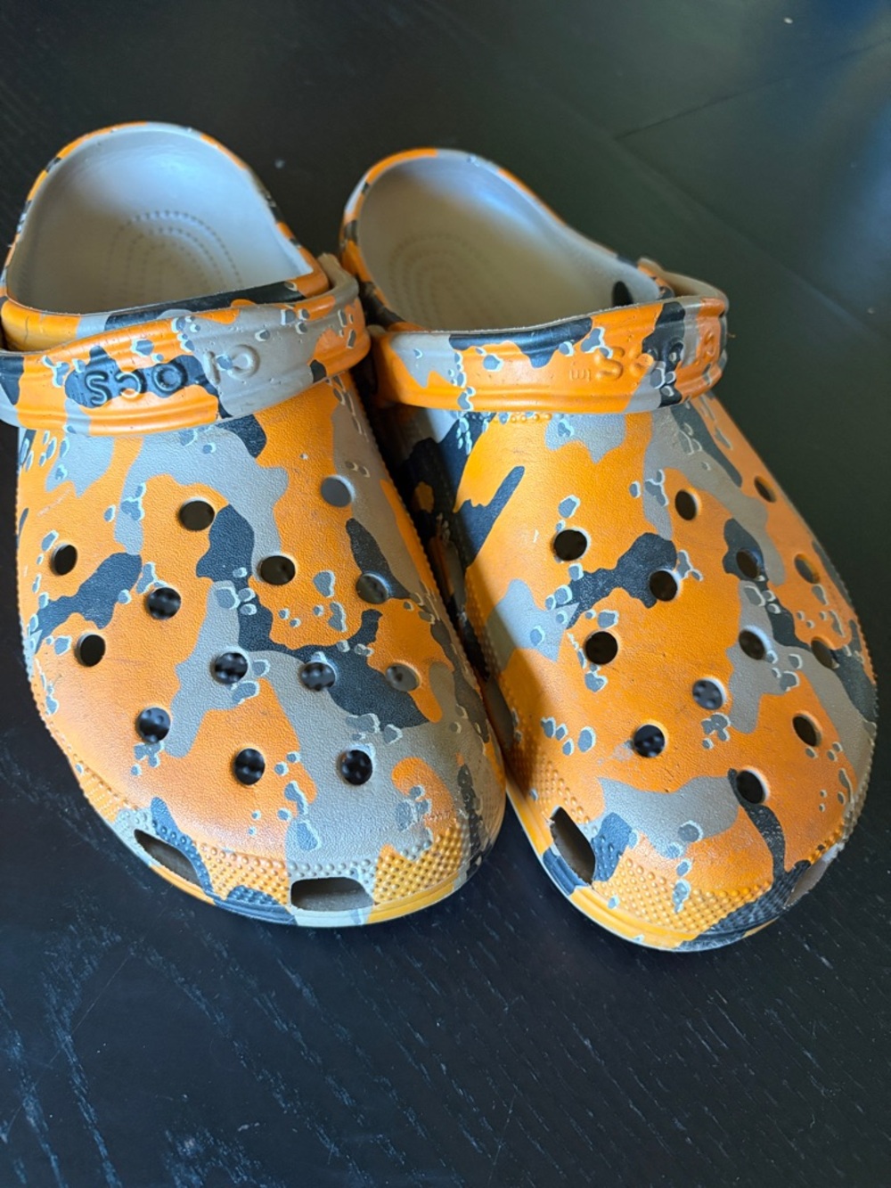Orange Camo Slip-On crocs